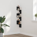 Hjørnehylde Sort eg 20 x 20 x 127,5 cm Konstrueret træ