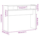 Konsolbord Sort eg 105 x 30 x 80 cm Konstrueret træ