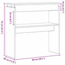 Konsolbord Sort eg 80 x 30 x 80 cm Konstrueret træ