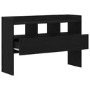 Sideboard med skuffe Sort eg 105 x 30 x 70 cm Konstrueret træ