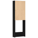 Vaskemaskineskab Sort eg 64 x 24 x 190 cm Konstrueret træ