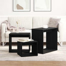 Nesting Bord 3 stk. Sort eg 55 x 30 x 50 cm Konstrueret træ