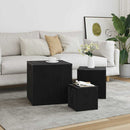 Nesting Bord 3 stk. Sort eg 45 x 45 x 45 cm Konstrueret træ