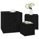 Nesting Bord 3 stk. Sort eg 45 x 45 x 45 cm Konstrueret træ