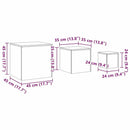 Nesting Bord 3 stk. Sort eg 45 x 45 x 45 cm Konstrueret træ