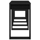 Indskudsborde 3 stk. Sort eg 61 x 28 x 47 cm Konstrueret træ
