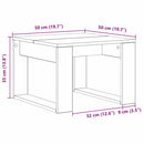 Sofabord Sort eg 50 x 50 x 35 cm Konstrueret træ