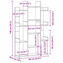 Bogreol Sort eg 86 x 25,5 x 140 cm Konstrueret træ