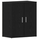 Sko skab med hylde Sort eg 60 x 35 x 70 cm Konstrueret træ