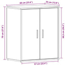 Sko skab med hylde Sort eg 60 x 35 x 70 cm Konstrueret træ