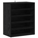 Sko skab med hylde Sort eg 60 x 35 x 70 cm Konstrueret træ
