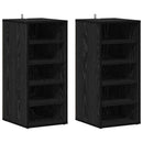 Sko skab 2 pcs Sort eg 32 x 35 x 70 cm Konstrueret træ