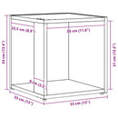 Hjørnehylder Sort eg 33 x 33 x 34,5 cm Konstrueret træ