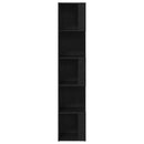 Hjørnehylder Sort eg 33 x 33 x 164,5 cm Konstrueret træ