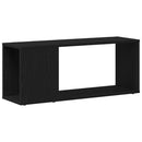 TV-møbelsæt Vægmonteret Sort eg 80 x 24 x 32 cm Konstrueret træ