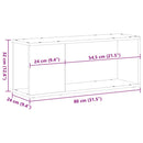 TV-møbelsæt Vægmonteret Sort eg 80 x 24 x 32 cm Konstrueret træ