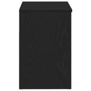 Sko bænk med hylde Sort eg 60 x 30 x 45 cm Konstrueret træ