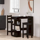 Barbord med hylde Sort eg 100 x 48 x 101,5 cm Konstrueret træ