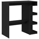 Barbord med hylde Sort eg 100 x 48 x 101,5 cm Konstrueret træ
