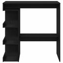 Barbord med hylde Sort eg 100 x 48 x 101,5 cm Konstrueret træ