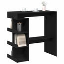Barbord med hylde Sort eg 100 x 48 x 101,5 cm Konstrueret træ