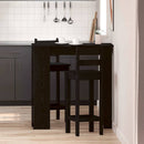 Barbord med hylde Sort eg 102 x 50 x 103,5 cm Konstrueret træ