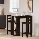 Barbord med hylde Sort eg 102 x 50 x 103,5 cm Konstrueret træ