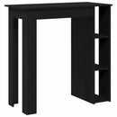 Barbord med hylde Sort eg 102 x 50 x 103,5 cm Konstrueret træ