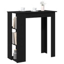 Barbord med hylde Sort eg 102 x 50 x 103,5 cm Konstrueret træ