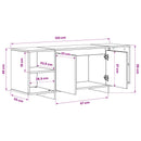 TV-skab 130 x 35 x 50 cm Sort eg Konstrueret træ