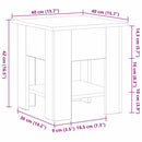 Sofabord Sort eg 40 x 40 x 42 cm Konstrueret træ