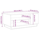 Sofabord Sort eg 102 x 55 x 43 cm Konstrueret træ