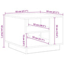 Sofabord Sort eg 55 x 55 x 42 cm Konstrueret træ