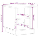 Sofabord Sort eg 40 x 40 x 43 cm Konstrueret træ