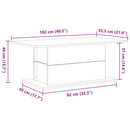 Sofabord Sort eg 102 x 55,5 x 40 cm Konstrueret træ