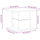 Sofabord Sort eg 55,5 x 55,5 x 40 cm Konstrueret træ