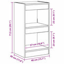 Bogskab 2 niveauer 40 x 30 x 71,5 cm Konstrueret træ Sort eg