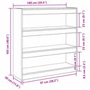 Bogskab 3 niveauer 100 x 30 x 103 cm Konstrueret træ artisan eg