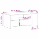 Sofabord Artisan Egetræ 102 x 55 x 43,5 cm Konstrueret træ