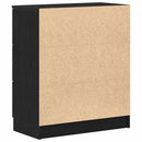 Sideboard med skuffe Sort eg 60 x 30 x 70 cm Konstrueret træ