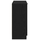 Sideboard med skuffe Sort eg 60 x 30 x 70 cm Konstrueret træ