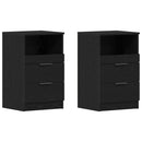 Natskab 2 stk. Sort eg 40 x 36 x 65 cm Konstrueret træ
