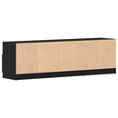 TV-skab med skuffe Sort eg 150 x 33,5 x 45 cm Konstrueret træ