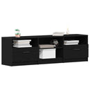 TV-skab med skuffe Sort eg 150 x 33,5 x 45 cm Konstrueret træ
