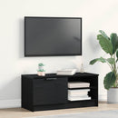 TV-skab Sort eg 80 x 35 x 36,5 cm Konstrueret træ