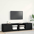TV-skab 2 pcs Sort eg 80 x 35 x 36,5 cm Konstrueret træ