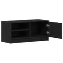 TV-skab 2 pcs Sort eg 80 x 35 x 36,5 cm Konstrueret træ