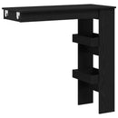 Væg barbord Sort eg 102 x 45 x 103,5 cm Konstrueret træ