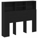 Hovedgærde Skab Sort eg 120 x 19 x 103,5 cm Konstrueret træ