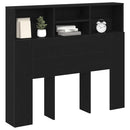 Hovedgærde Skab Sort eg 120 x 19 x 103,5 cm Konstrueret træ